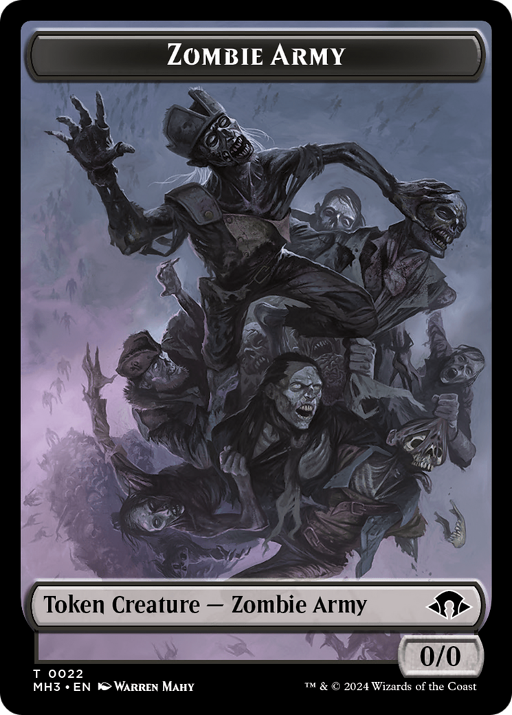 Eldrazi Spawn // Zombie Army Double-Sided Token [Modern Horizons 3 Tokens] | Game Grid - Logan