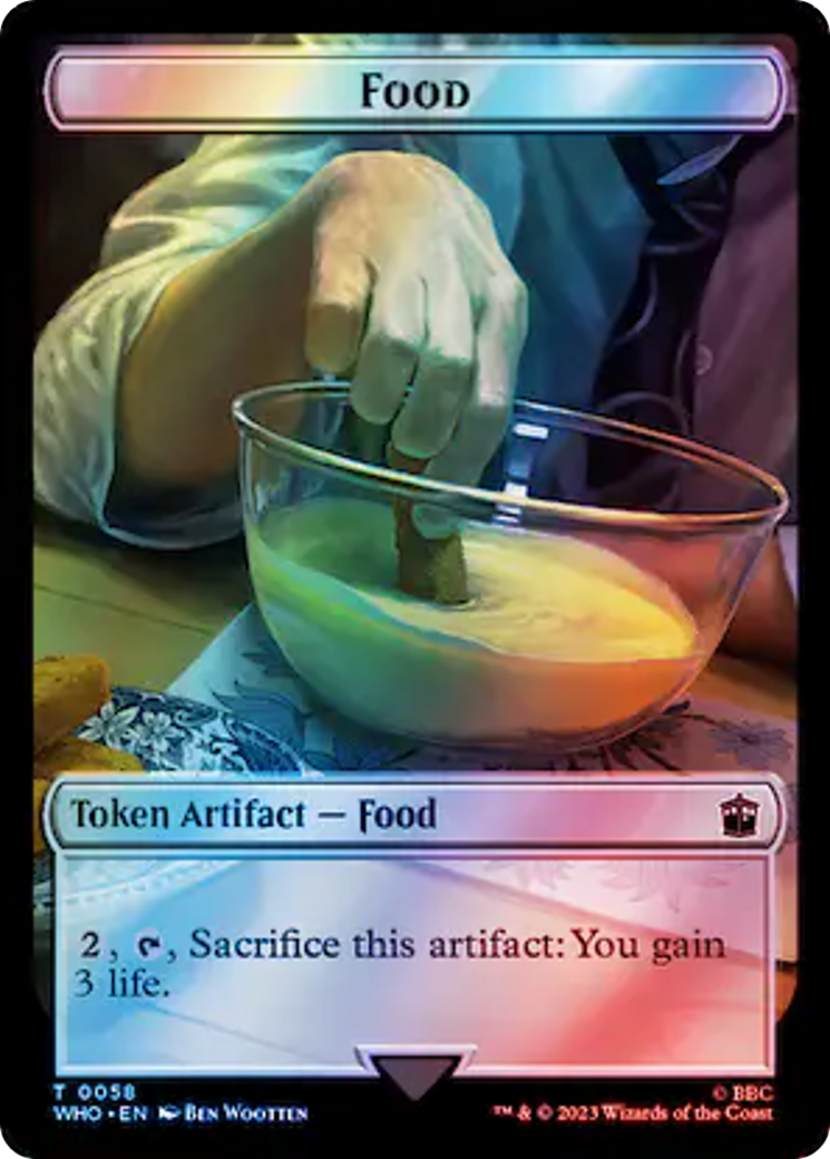 Alien Angel // Food (0058) Double-Sided Token (Surge Foil) [Doctor Who Tokens] | Game Grid - Logan