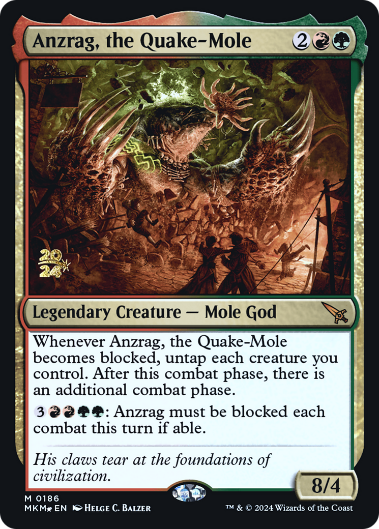 Anzrag, the Quake-Mole [Murders at Karlov Manor Prerelease Promos] | Game Grid - Logan