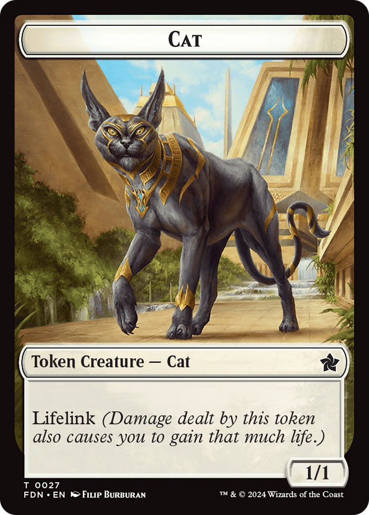 Cat (0027) // Phyrexian Goblin Double-Sided Token [Foundations Tokens] | Game Grid - Logan