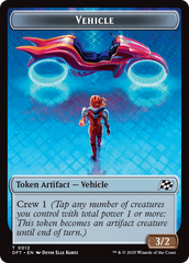Emblem - Chandra, Spark Hunter // Vehicle Double-Sided Token [Aetherdrift Tokens] | Game Grid - Logan