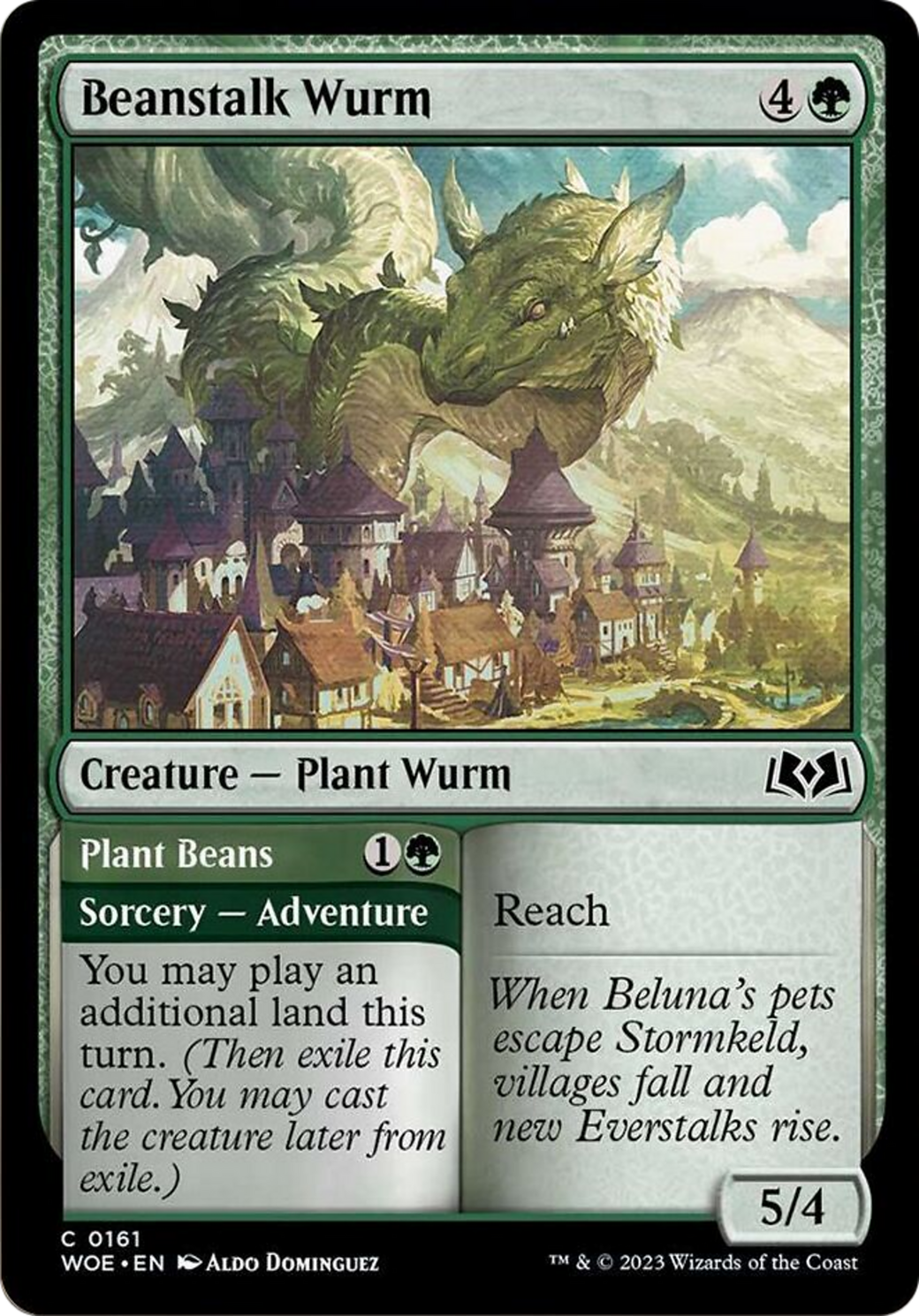 Beanstalk Wurm // Plant Beans [Wilds of Eldraine] | Game Grid - Logan