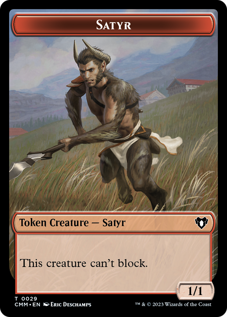 Saproling // Satyr Double-Sided Token [Commander Masters Tokens] | Game Grid - Logan