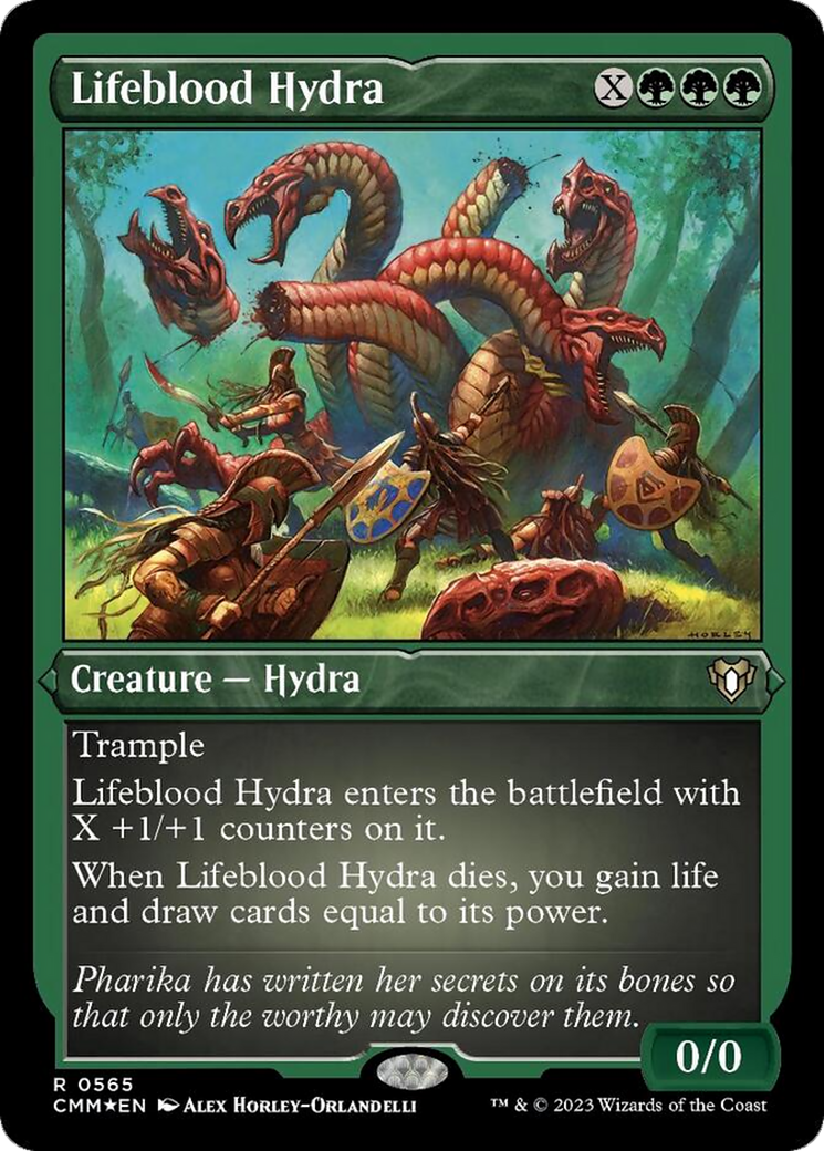 Lifeblood Hydra (Foil Etched) [Commander Masters] | Game Grid - Logan