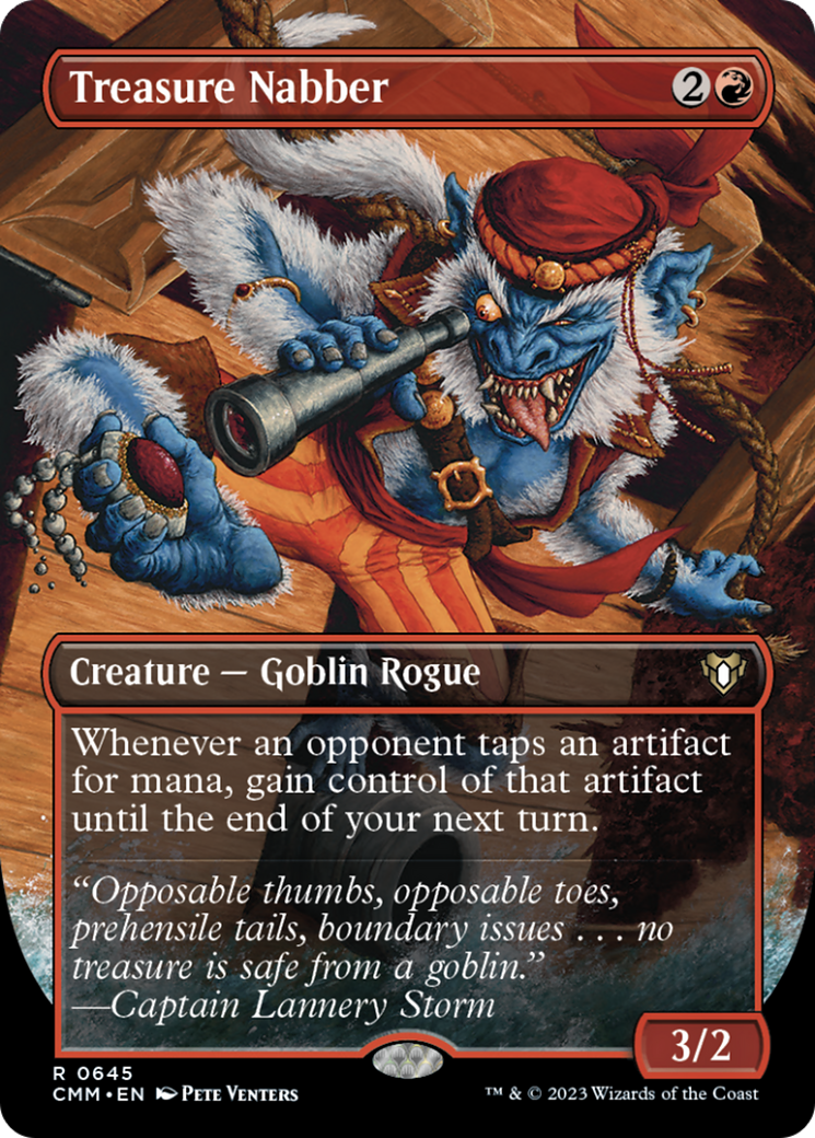 Treasure Nabber (Borderless Alternate Art) [Commander Masters] | Game Grid - Logan