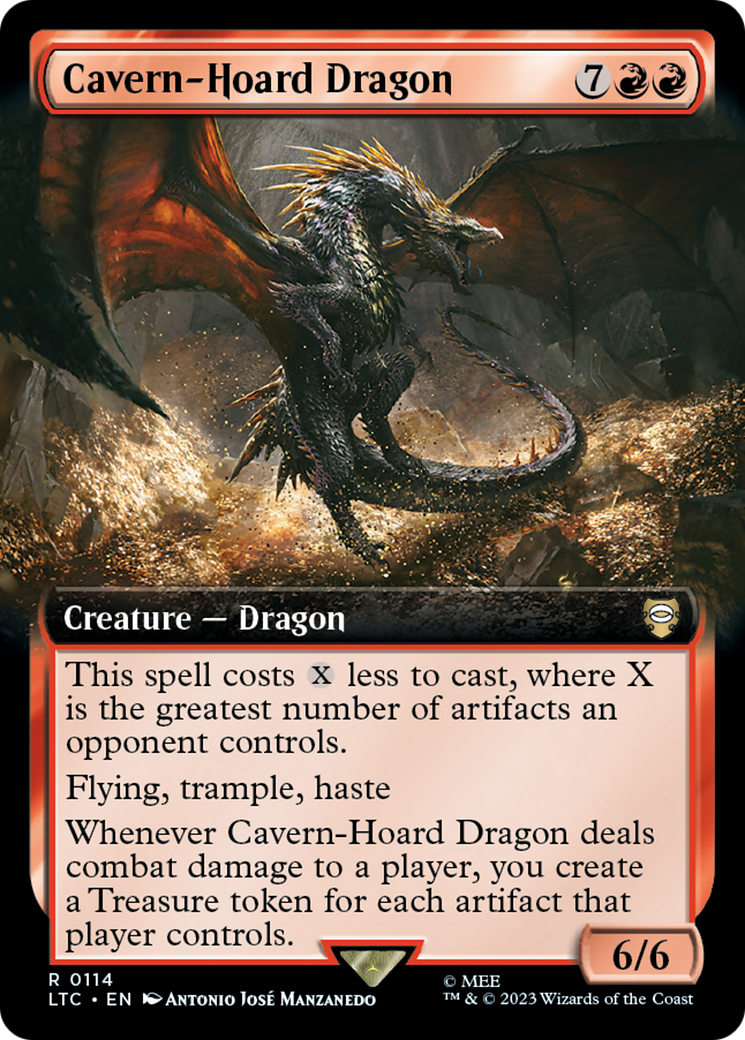 Cavern-Hoard Dragon (Extended Art) [The Lord of the Rings: Tales of Middle-Earth Commander] | Game Grid - Logan