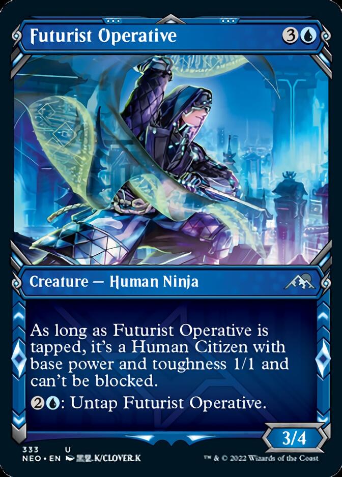 Futurist Operative (Showcase Ninja) [Kamigawa: Neon Dynasty] | Game Grid - Logan