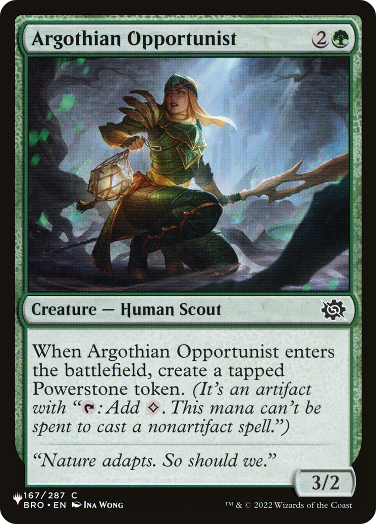 Argothian Opportunist [The List Reprints] | Game Grid - Logan