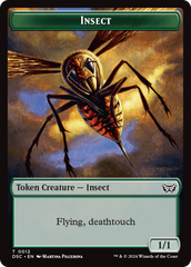 Insect (0012) // Spider Double-Sided Token [Duskmourn: House of Horror Commander Tokens] | Game Grid - Logan