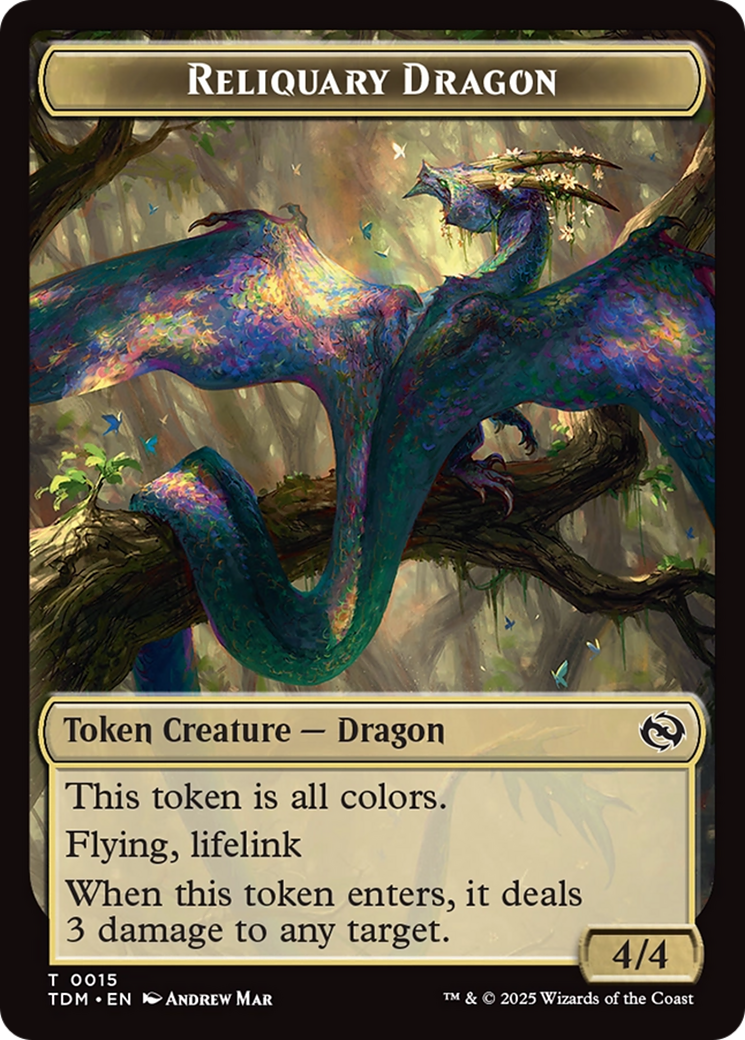 Reliquary Dragon // Dragon (0011) Double-Sided Token [Tarkir: Dragonstorm Tokens] | Game Grid - Logan