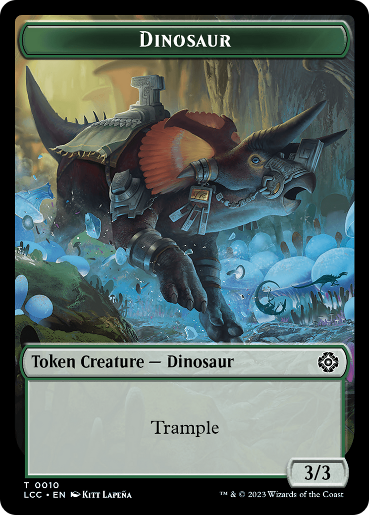 City's Blessing // Dinosaur Double-Sided Token [The Lost Caverns of Ixalan Commander Tokens] | Game Grid - Logan