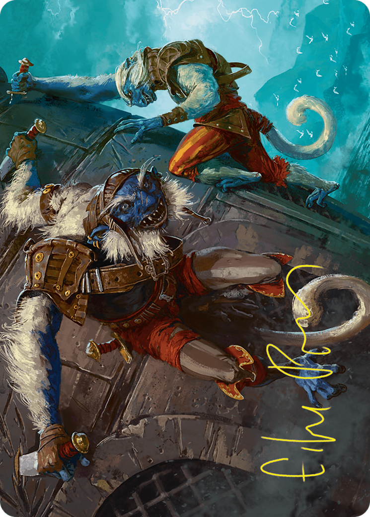 Goblin Boarders Art Card (11/54) (Gold-Stamped Signature) [Foundations Art Series] | Game Grid - Logan