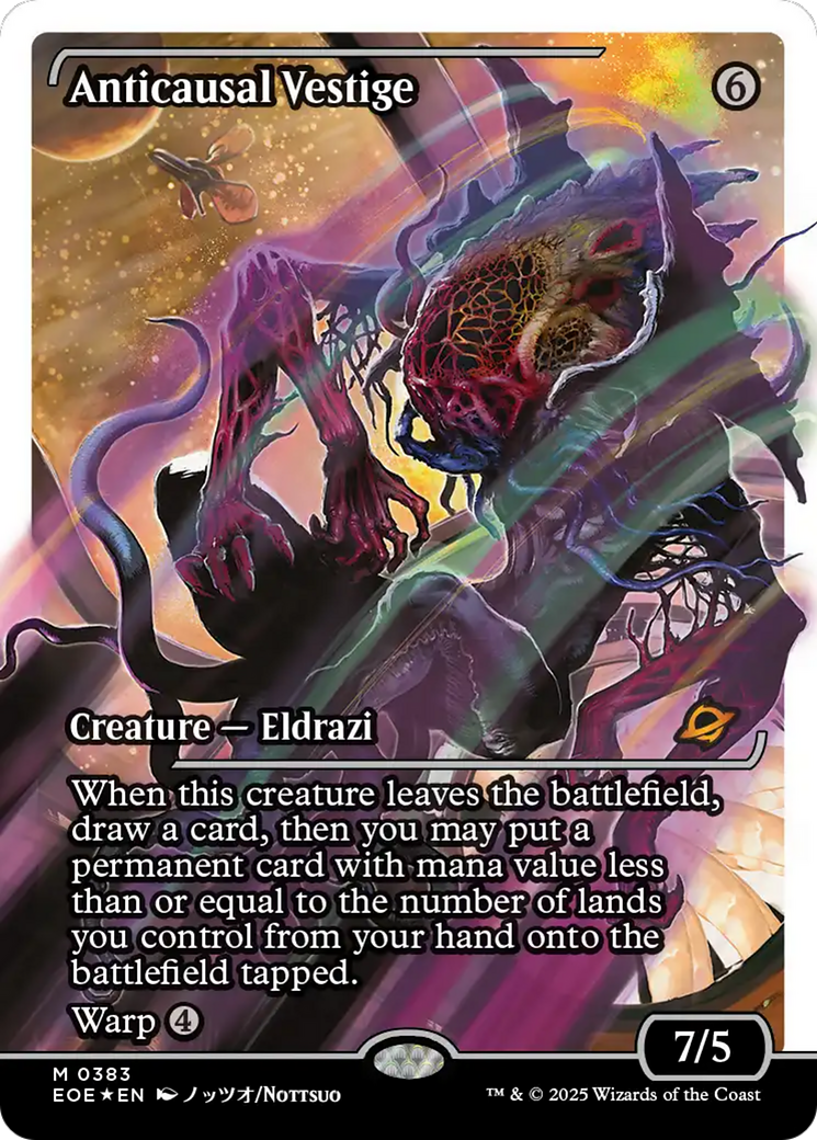 Anticausal Vestige (Showcase) (Fracture Foil) [Edge of Eternities] | Game Grid - Logan