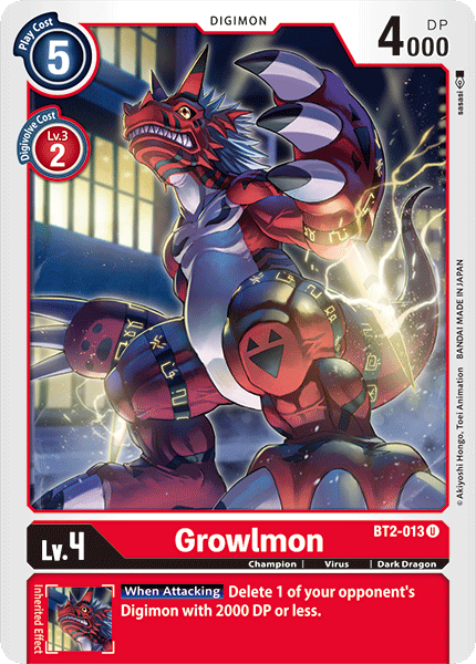 Growlmon [BT2-013] [Release Special Booster Ver.1.0] | Game Grid - Logan