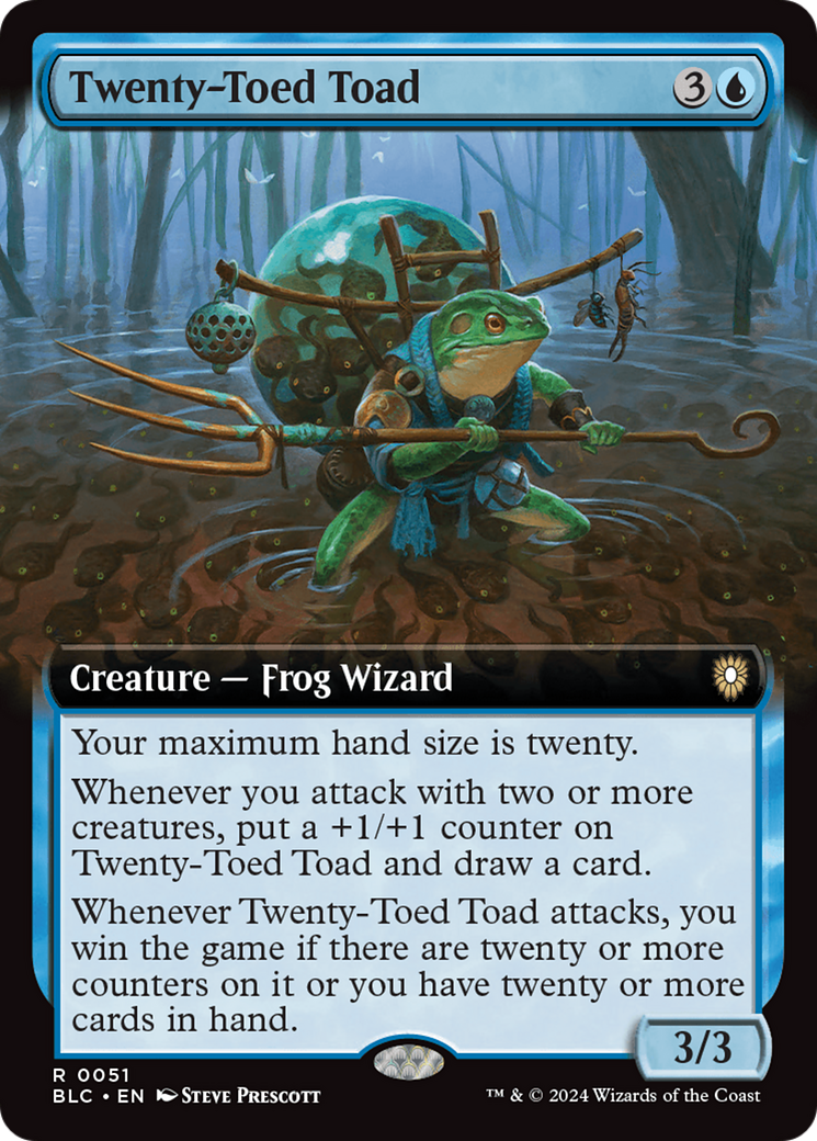 Twenty-Toed Toad (Extended Art) [Bloomburrow Commander] | Game Grid - Logan