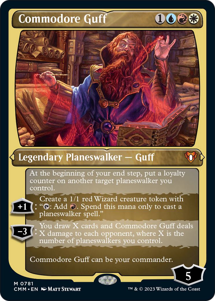 Commodore Guff (Display Commander) (Foil Etched) [Commander Masters] | Game Grid - Logan