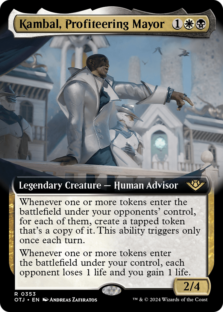 Kambal, Profiteering Mayor (Extended Art) [Outlaws of Thunder Junction] | Game Grid - Logan