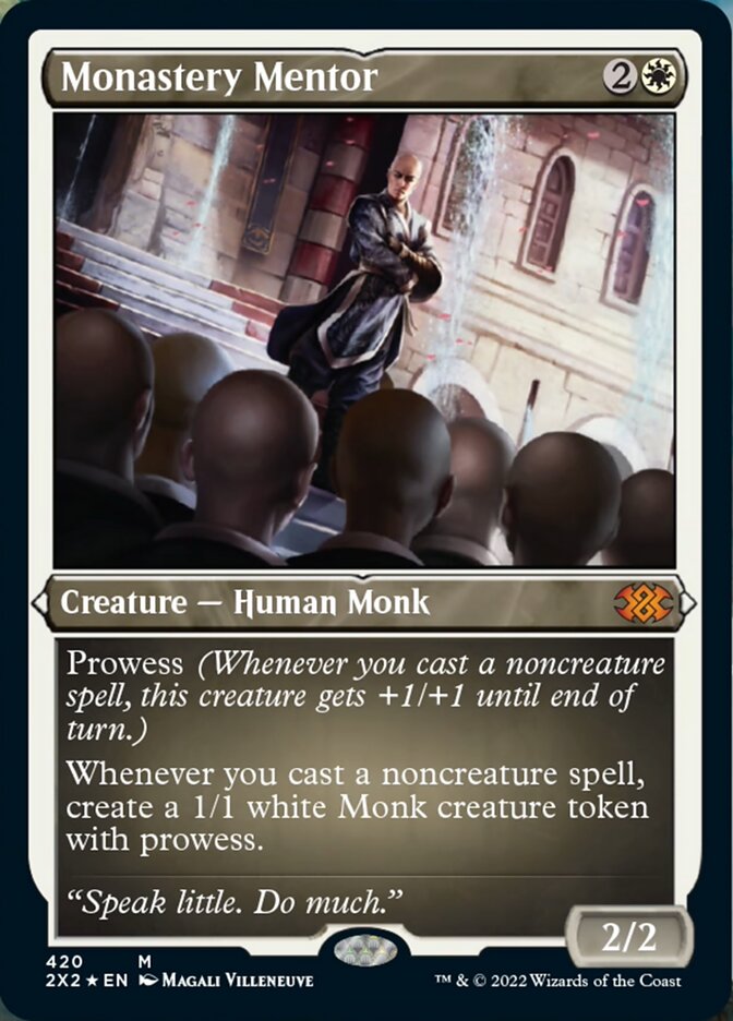 Monastery Mentor (Foil Etched) [Double Masters 2022] | Game Grid - Logan