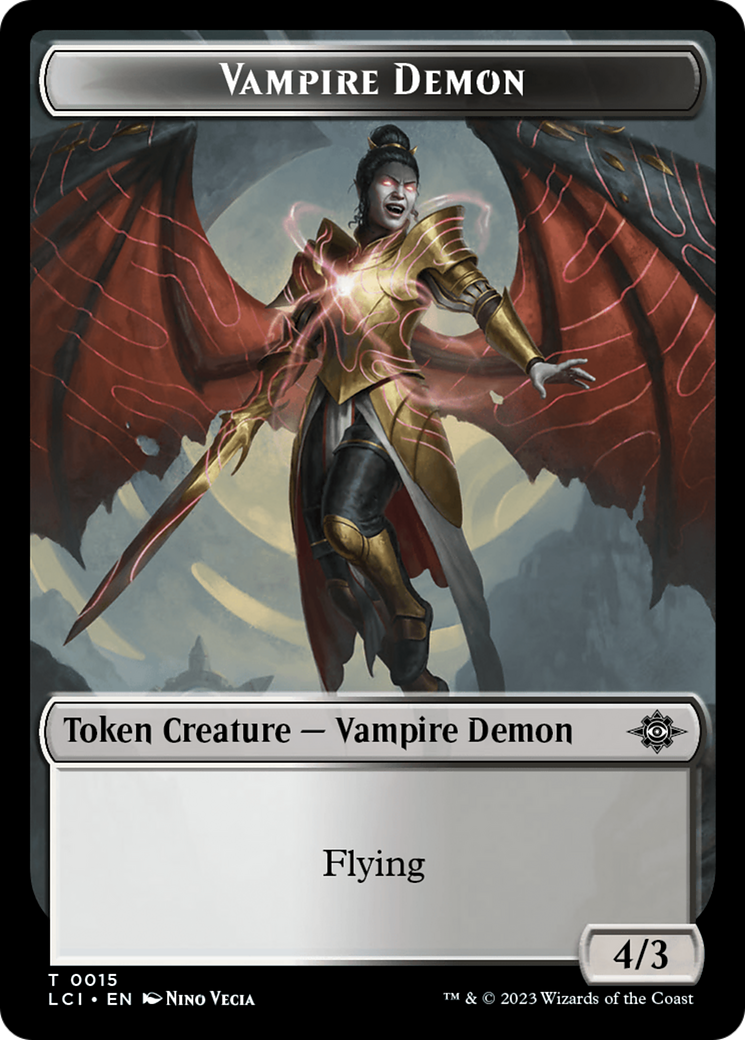 Vampire Demon Token [The Lost Caverns of Ixalan Tokens] | Game Grid - Logan