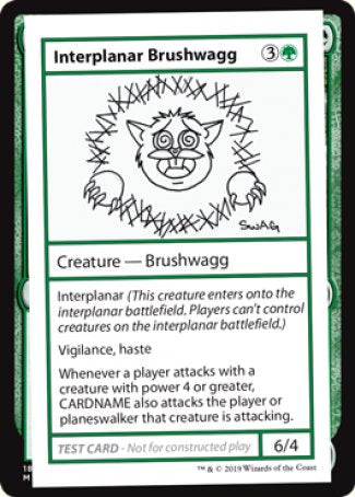 Interplanar Brushwagg (2021 Edition) [Mystery Booster Playtest Cards] | Game Grid - Logan