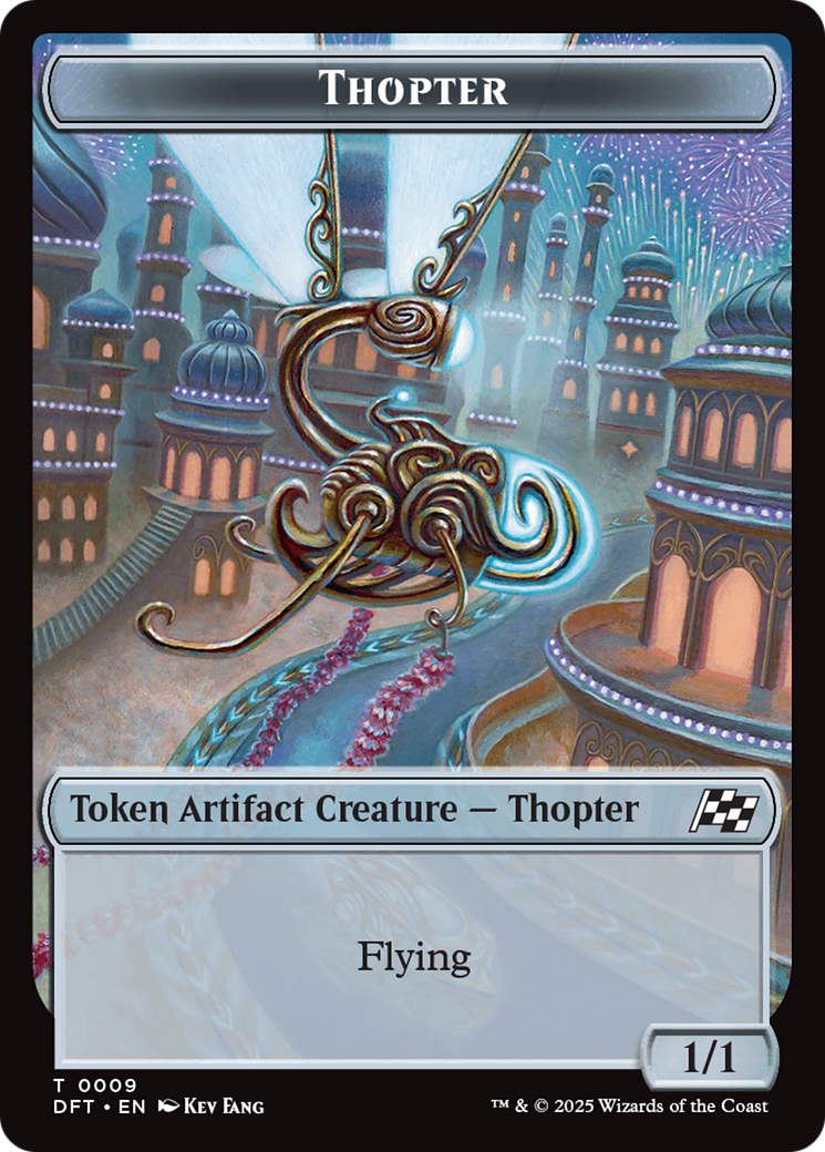 Golem (0015) // Thopter (0009) Double-Sided Token [Aetherdrift Tokens] | Game Grid - Logan