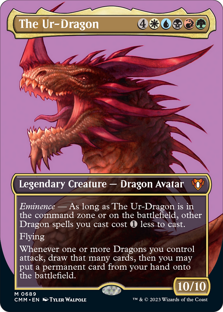 The Ur-Dragon (Borderless Profile) [Commander Masters] | Game Grid - Logan