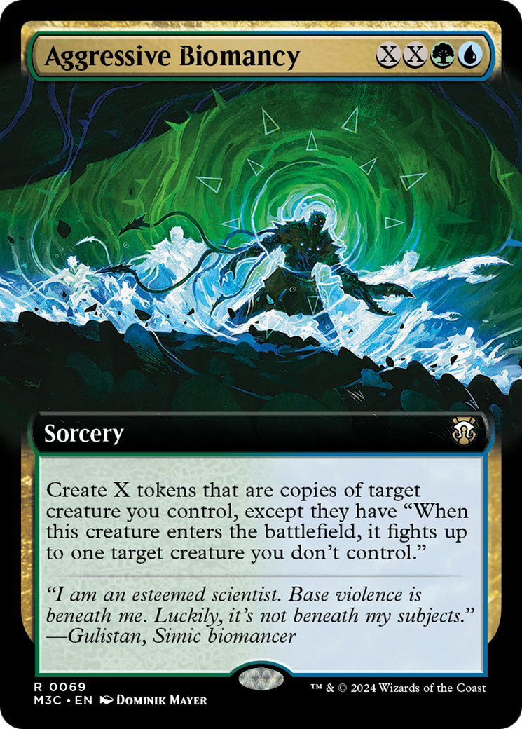 Aggressive Biomancy (Extended Art) (Ripple Foil) [Modern Horizons 3 Commander] | Game Grid - Logan