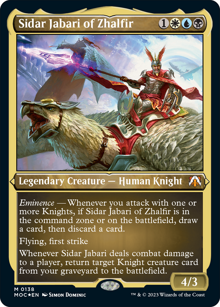 Sidar Jabari of Zhalfir (Display Commander) [March of the Machine Commander] | Game Grid - Logan