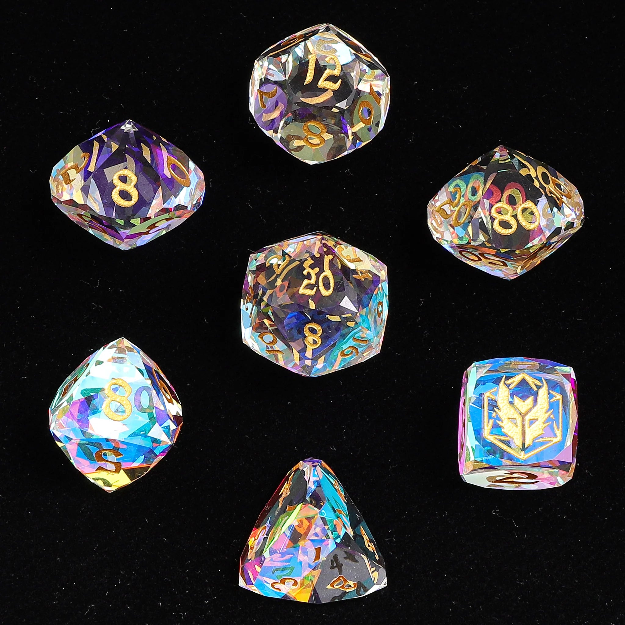 Gemstone RPG Dice Set: Luster Cut - Prismatic Crystal | Game Grid - Logan