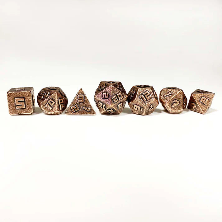 10mm Mini RPG Dice set: Ancient Copper | Game Grid - Logan