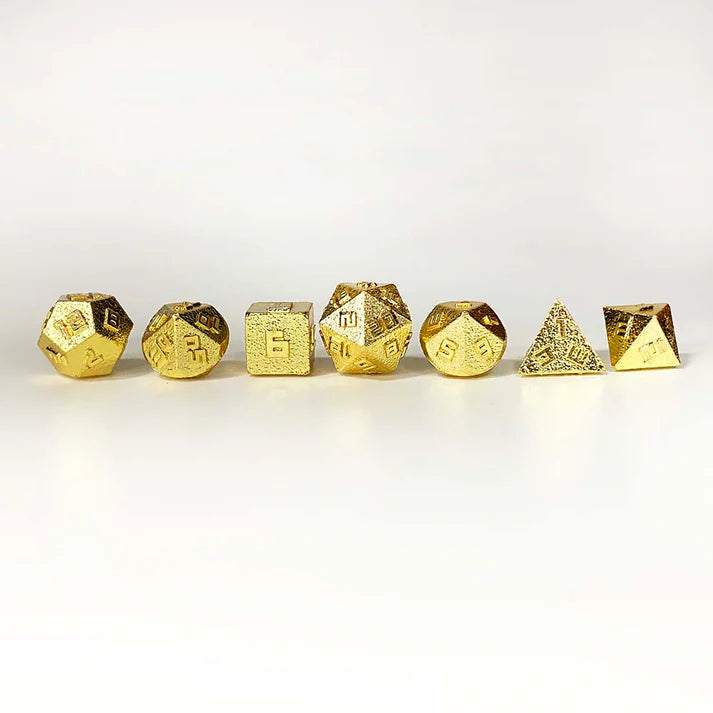 10mm Mini RPG Dice set: Ancient Gold | Game Grid - Logan