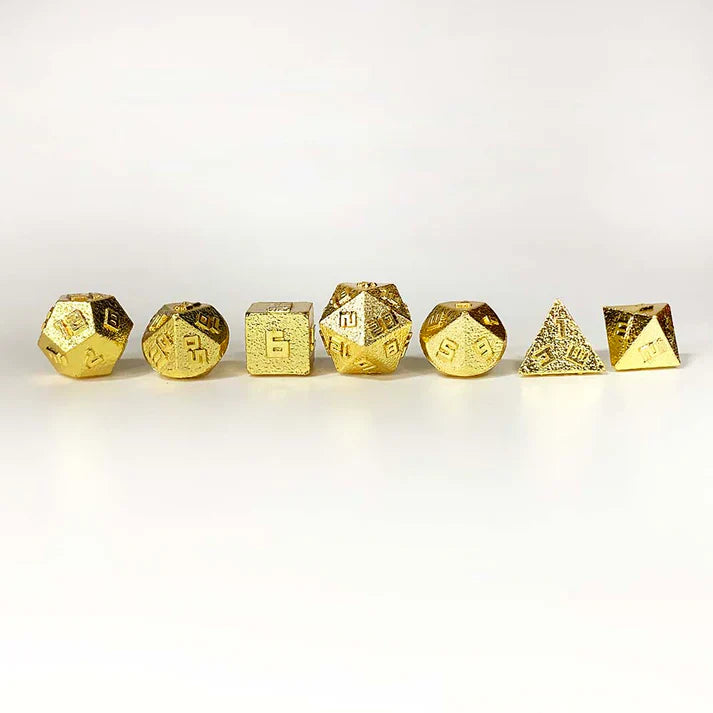 10mm Mini RPG Dice set: Gold | Game Grid - Logan