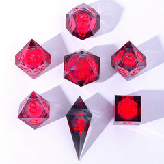 Liquid Core RPG Dice Set: Glow-in-the-Dark Red | Game Grid - Logan