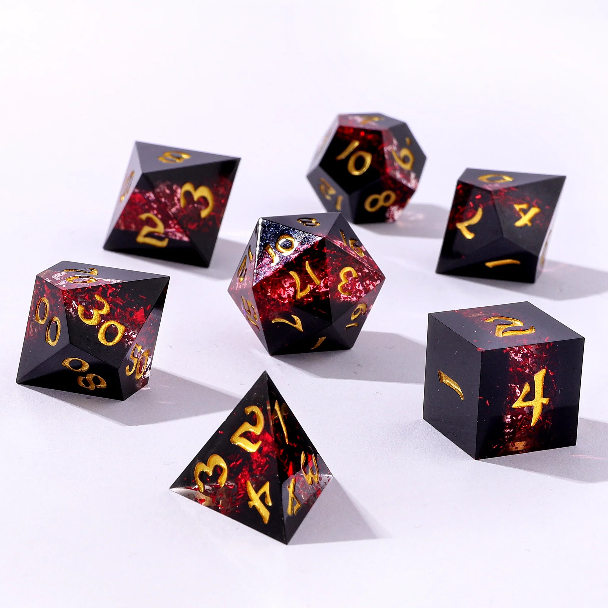Sharp Edge RPG Dice Set: Mana Path Red | Game Grid - Logan