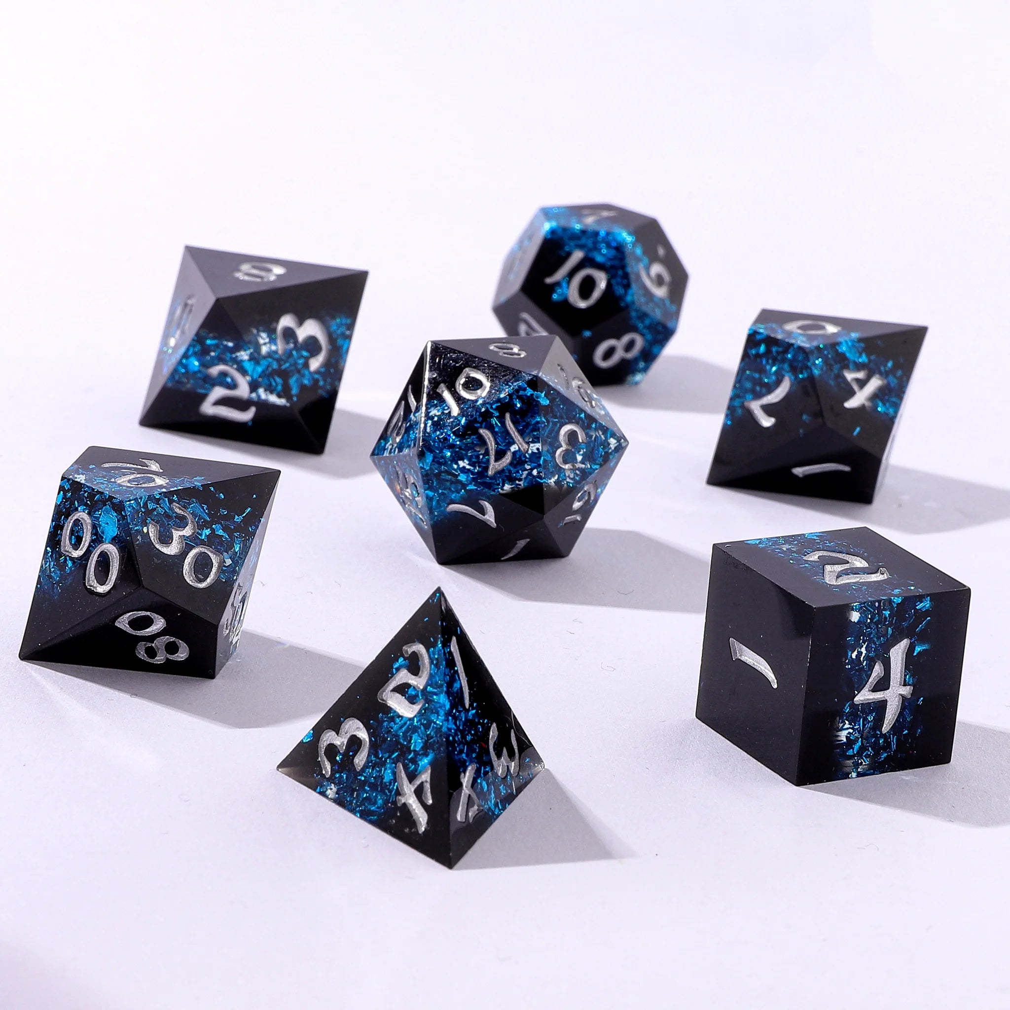 Sharp Edge RPG Dice Set: Mana Path Blue | Game Grid - Logan