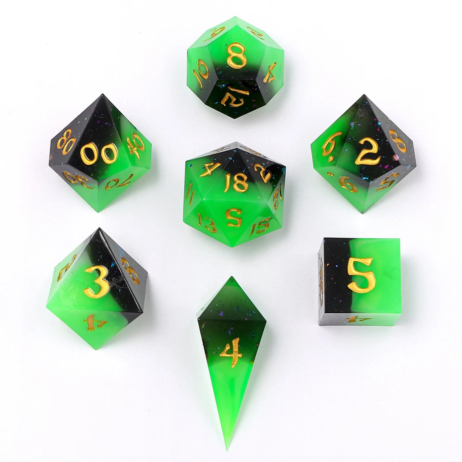 Sharp Edge RPG Dice Set: Swamp Treasure | Game Grid - Logan
