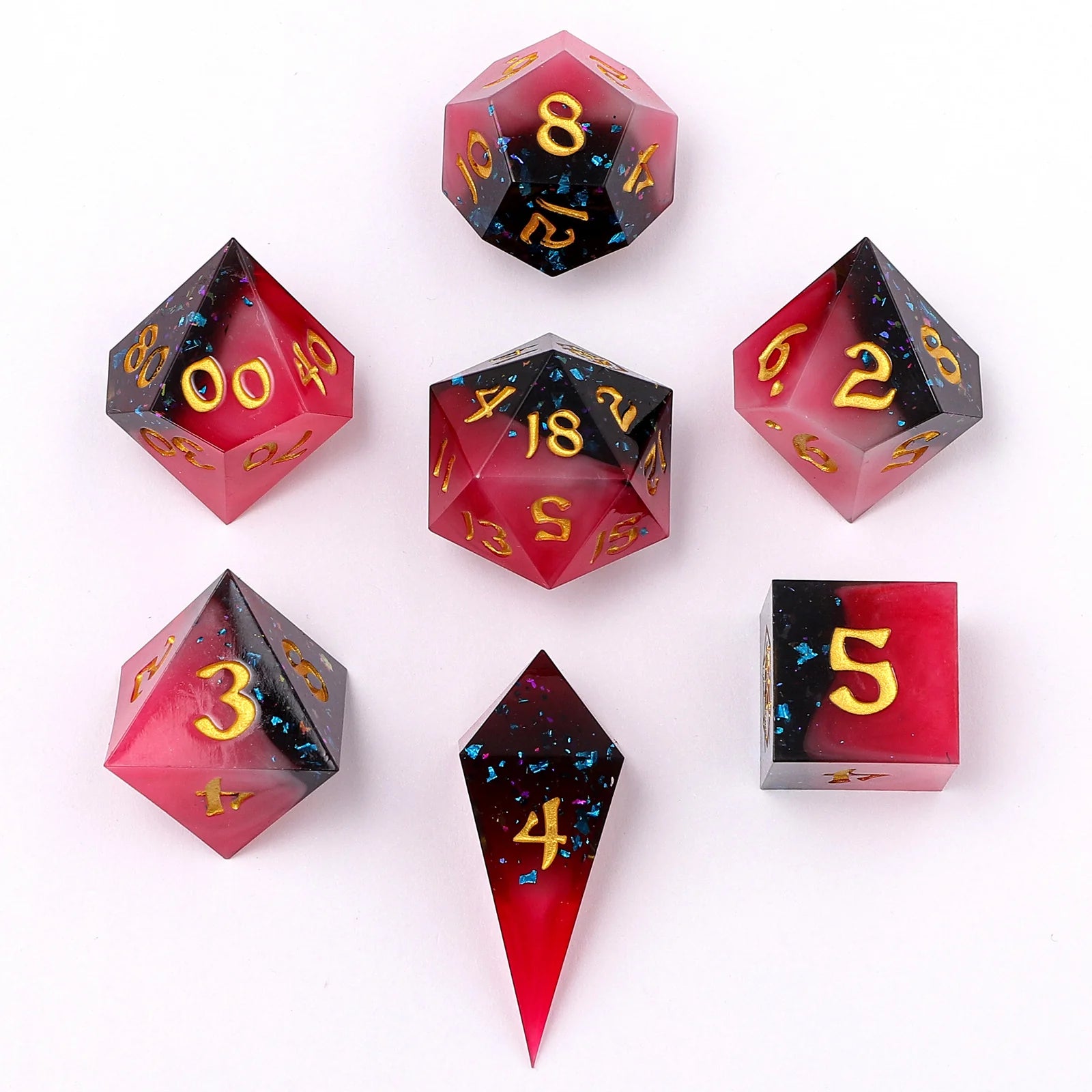 Sharp Edge RPG Dice Set: Magma Dip | Game Grid - Logan