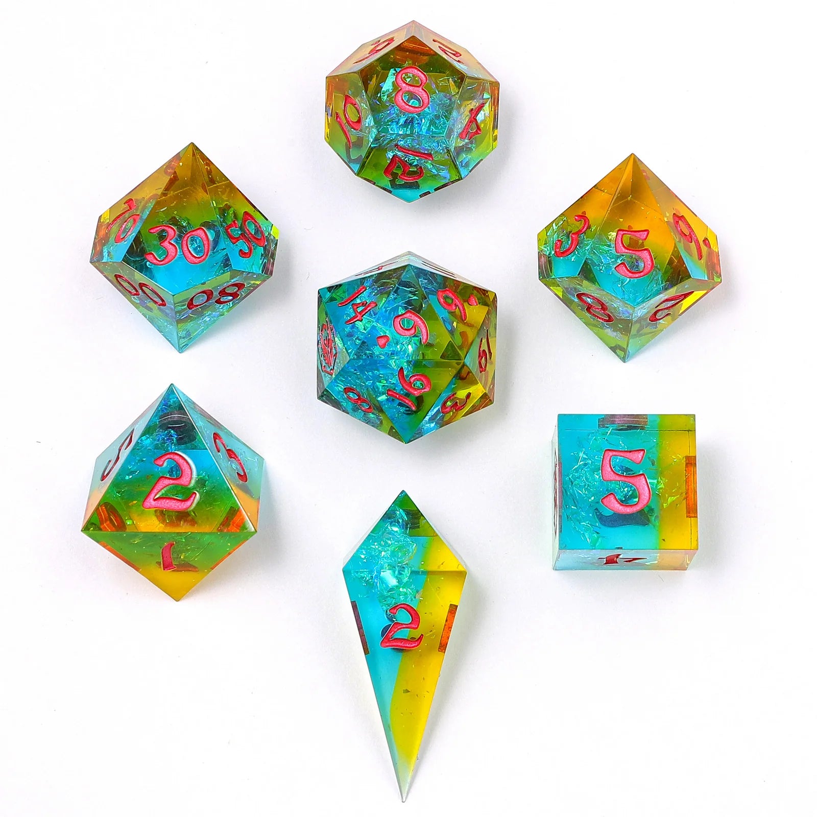 Sharp Edge RPG Dice Set: Living Lightning | Game Grid - Logan