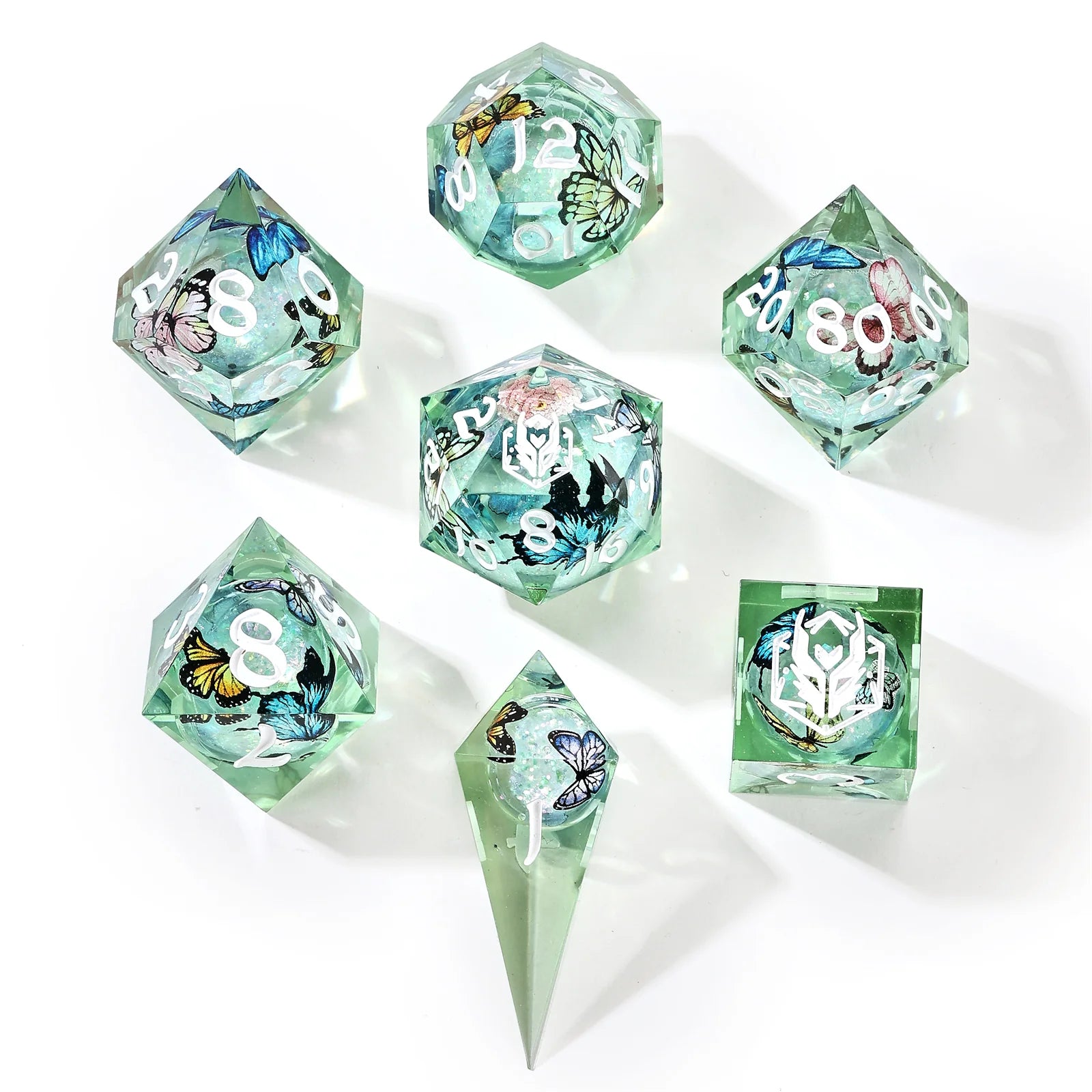 Liquid Core RPG Dice Set: Butterfly Kaleidescope | Game Grid - Logan