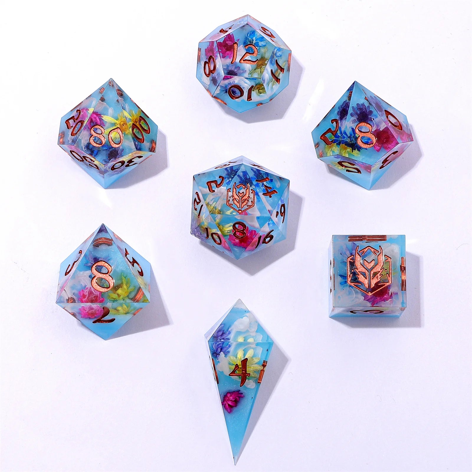 Sharp Edge RPG Dice Set: Floral Mirage | Game Grid - Logan