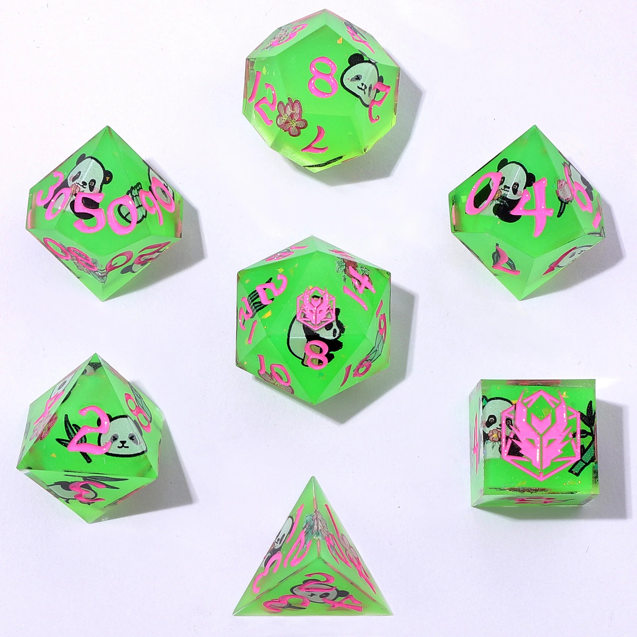 Sharp Edge RPG Dice Set: Pandemonium Green | Game Grid - Logan