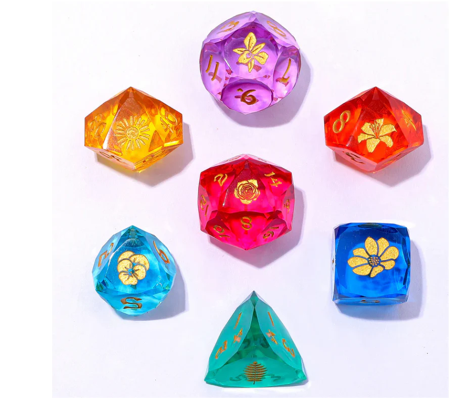 Captured Magic RPG Dice Set: Luster Cut - Bouquet | Game Grid - Logan