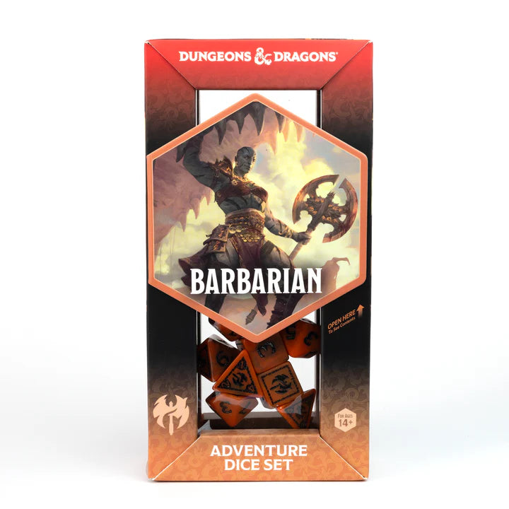 D&D Dice Set: Barbarian - Orange | Game Grid - Logan