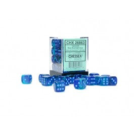 12mm D6 Brick: Gemini - Blue-Blue/Light Blue (36) | Game Grid - Logan