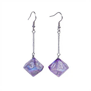 Galaxy D10 Earrings: Purple and Black | Game Grid - Logan