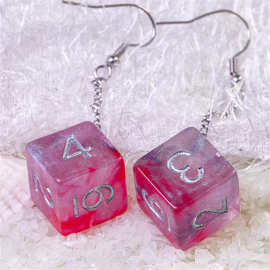 Galaxy D6 Earrings: Purple & Red | Game Grid - Logan