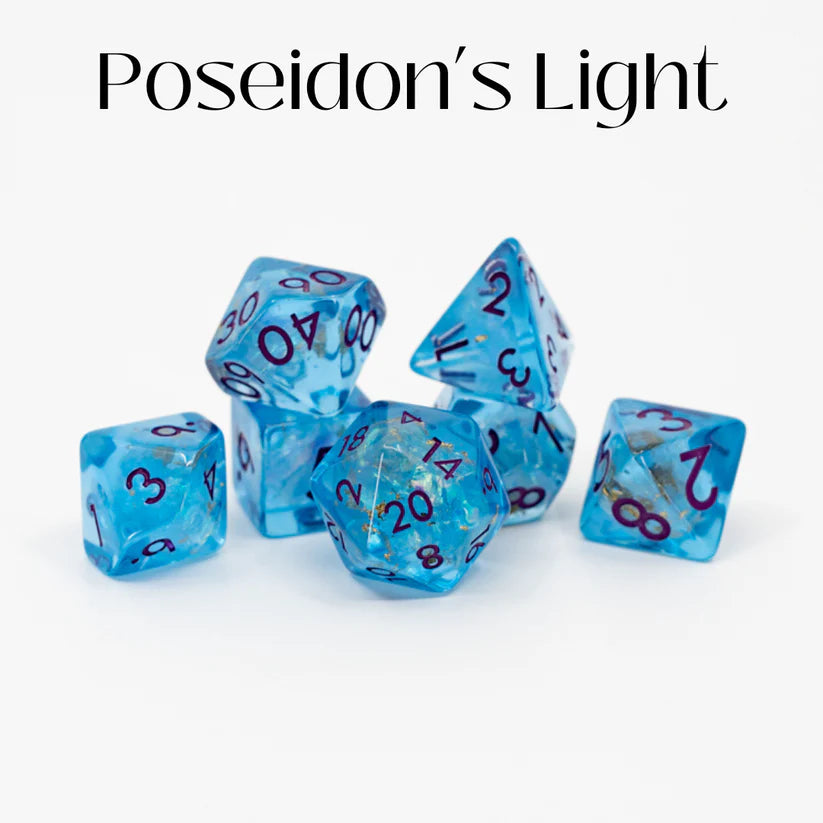 Acrylic RPG Dice Set: Poseidon's Light | Game Grid - Logan