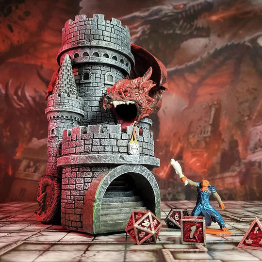 Dragons Keep Dice Tower - Red Dragon | Game Grid - Logan