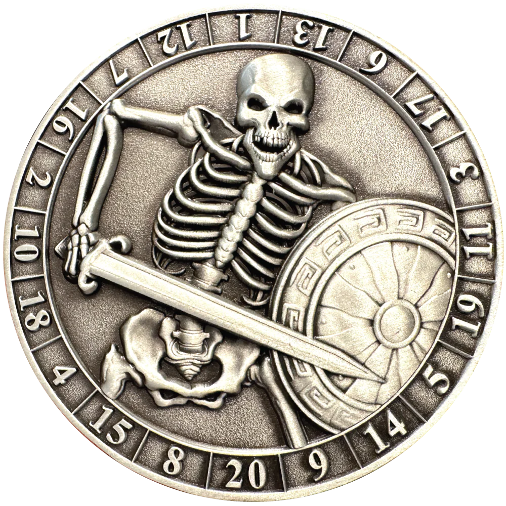 Dice Coins: D20 Skeleton | Game Grid - Logan