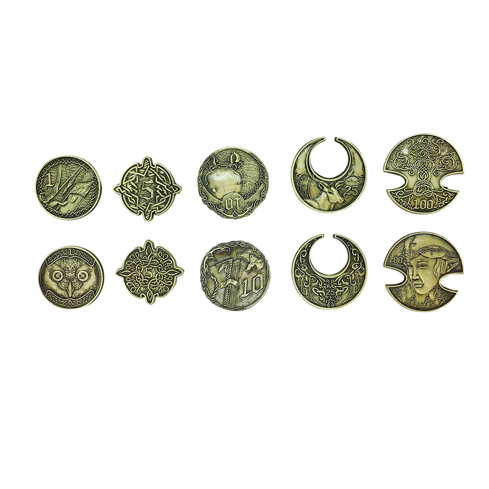 Adventure Coins Set of 10: Elven Metal | Game Grid - Logan